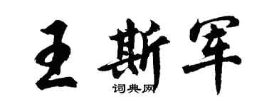 胡问遂王斯军行书个性签名怎么写