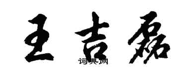 胡问遂王吉磊行书个性签名怎么写
