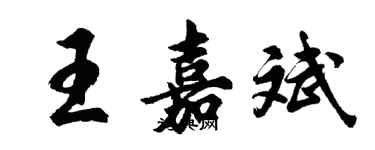 胡问遂王嘉斌行书个性签名怎么写