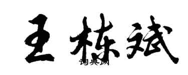 胡问遂王栋斌行书个性签名怎么写