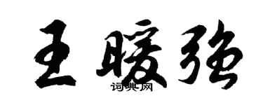 胡问遂王暖强行书个性签名怎么写