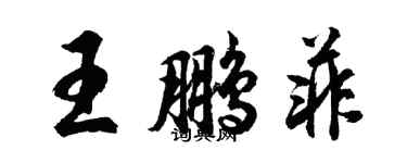 胡问遂王鹏菲行书个性签名怎么写