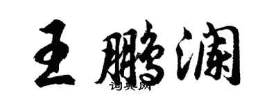 胡问遂王鹏澜行书个性签名怎么写
