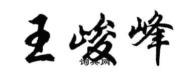 胡问遂王峻峰行书个性签名怎么写
