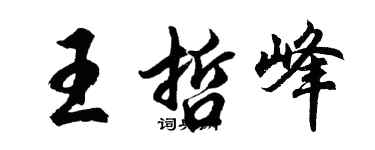胡问遂王哲峰行书个性签名怎么写