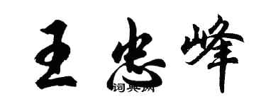 胡问遂王忠峰行书个性签名怎么写
