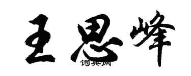 胡问遂王思峰行书个性签名怎么写