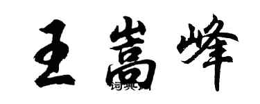 胡问遂王嵩峰行书个性签名怎么写