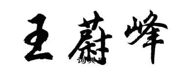 胡问遂王蔚峰行书个性签名怎么写