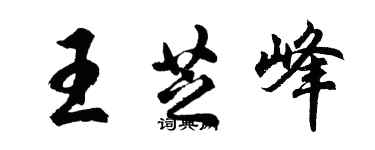 胡问遂王芝峰行书个性签名怎么写
