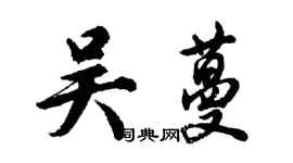 胡问遂吴蔓行书个性签名怎么写