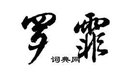 胡问遂罗霏行书个性签名怎么写