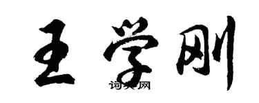 胡问遂王学刚行书个性签名怎么写