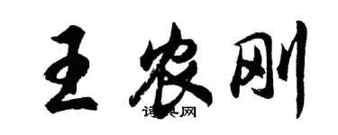 胡问遂王农刚行书个性签名怎么写