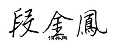 王正良段金凤行书个性签名怎么写