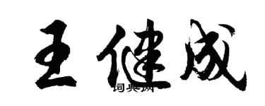 胡问遂王健成行书个性签名怎么写