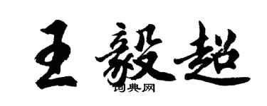 胡问遂王毅超行书个性签名怎么写