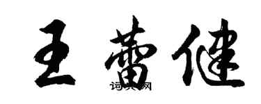 胡问遂王蕾健行书个性签名怎么写