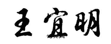 胡问遂王宜明行书个性签名怎么写