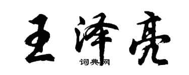 胡问遂王泽亮行书个性签名怎么写