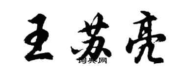 胡问遂王苏亮行书个性签名怎么写