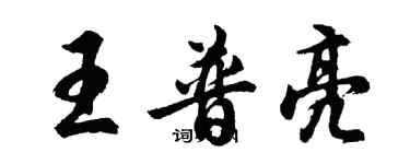 胡问遂王普亮行书个性签名怎么写