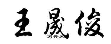 胡问遂王晟俊行书个性签名怎么写