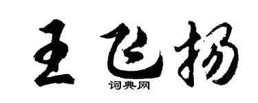 胡问遂王飞扬行书个性签名怎么写