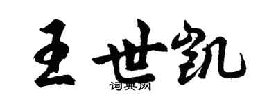 胡问遂王世凯行书个性签名怎么写