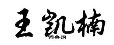 胡问遂王凯楠行书个性签名怎么写