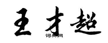 胡问遂王才超行书个性签名怎么写