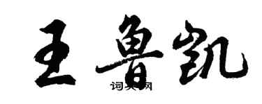 胡问遂王鲁凯行书个性签名怎么写