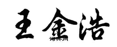 胡问遂王金浩行书个性签名怎么写