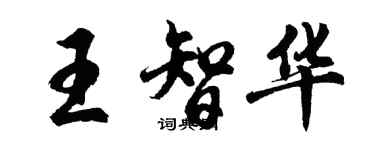胡问遂王智华行书个性签名怎么写