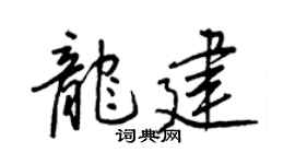 王正良龙建行书个性签名怎么写