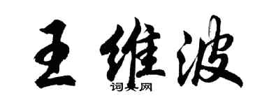 胡问遂王维波行书个性签名怎么写