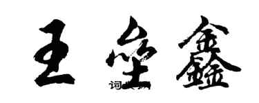 胡问遂王垒鑫行书个性签名怎么写
