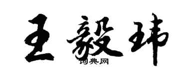 胡问遂王毅玮行书个性签名怎么写