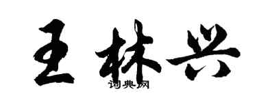 胡问遂王林兴行书个性签名怎么写