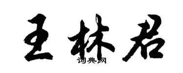 胡问遂王林君行书个性签名怎么写