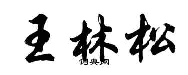胡问遂王林松行书个性签名怎么写