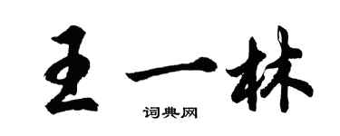 胡问遂王一林行书个性签名怎么写
