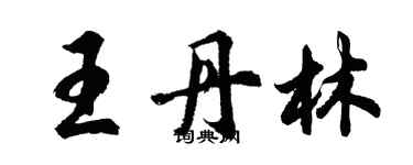 胡问遂王丹林行书个性签名怎么写