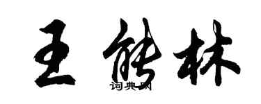 胡问遂王能林行书个性签名怎么写