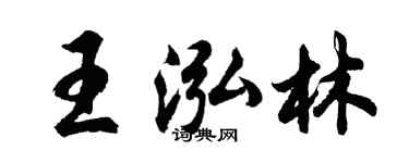 胡问遂王泓林行书个性签名怎么写