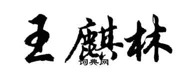 胡问遂王麒林行书个性签名怎么写