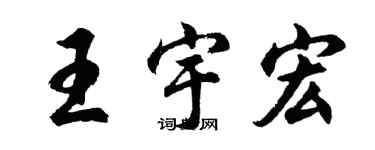 胡问遂王宇宏行书个性签名怎么写