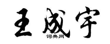 胡问遂王成宇行书个性签名怎么写