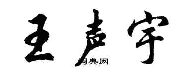 胡问遂王声宇行书个性签名怎么写