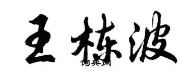 胡问遂王栋波行书个性签名怎么写